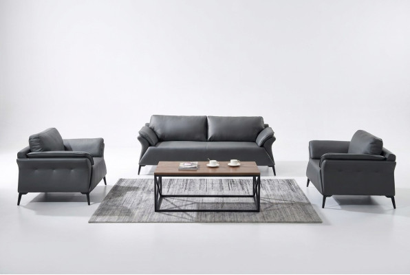 Sofa Couch Polster Garnitur Sitz Sofas Couchen 3+1+1 Sitzer Büro Einrichtung Neu