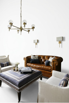 Braun Chesterfield 3 Sitzer Klassische Luxus Sofa Leder Couch Stil Dreisitzer