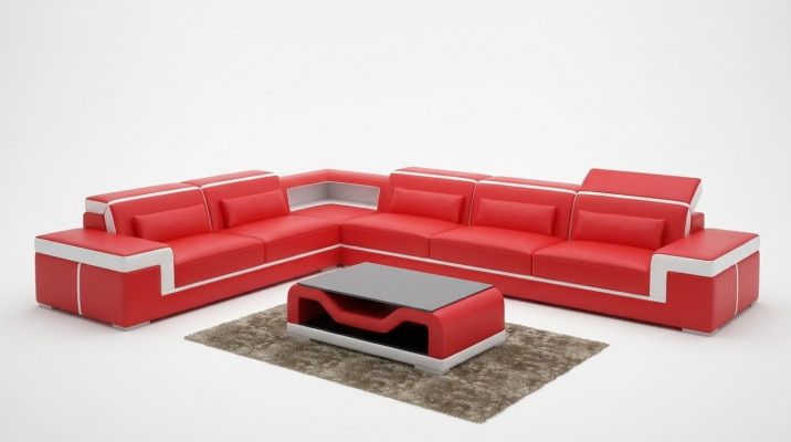 Designer Sofa Couch Ecksofa Polster Garnitur Wohnlandschaft L-Form
