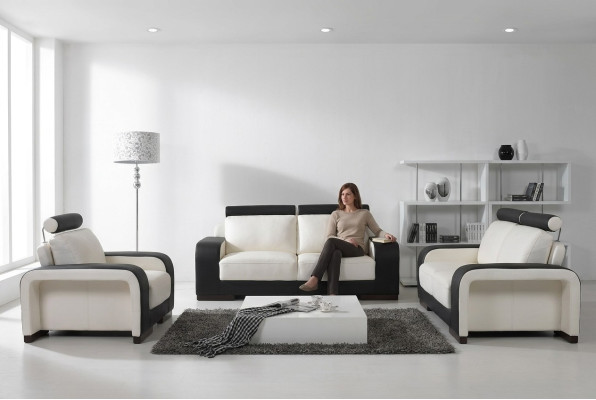 Design Sofagarnitur Couchen Sofas Polster 311 Sitzer Garnituren Set Leder