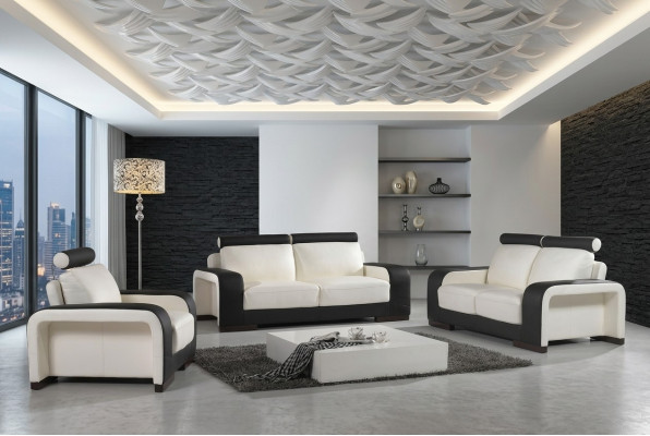 Design Sofagarnitur Couchen Sofas Polster 311 Sitzer Garnituren Set Leder