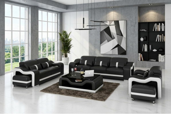 Sofagarnitur 3+1 Sitzer Design Couch Polster Sofas Modern Garnitur Gruppe