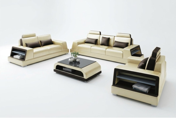 Moderne Sofagarnitur 321 Sitzer Sofa Couch Polster Garnitur Couchen Leder