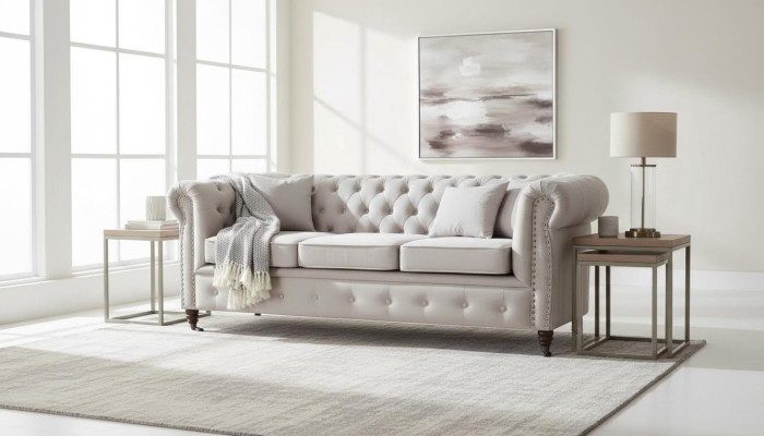 Chesterfield 3 Sitzer Sofa Ledersofa Couch Polster Sitz Garnitur Dreisitzer Neu
