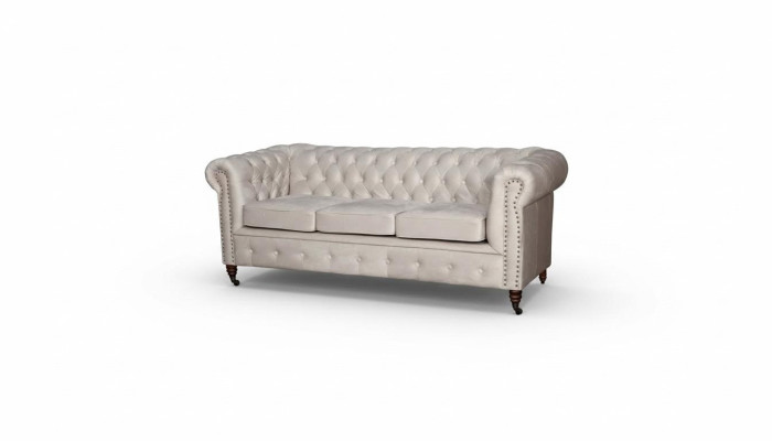 Chesterfield 3 Sitzer Sofa Ledersofa Couch Polster Sitz Garnitur Dreisitzer Neu