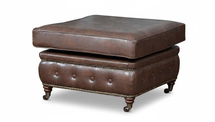 Chesterfield Fußhocker Club Lounge Hocker Leder Textil Ottoman Designer