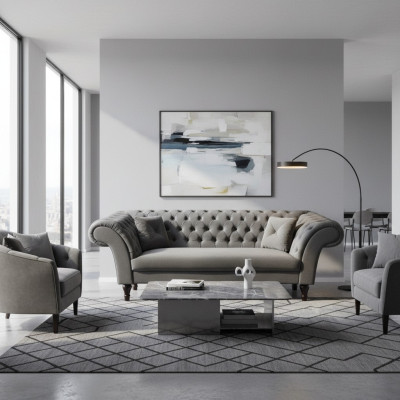 Design Polster Sitz Couch 3 Sitzer Garnitur Sofa Sofas Couchen Textil Neu