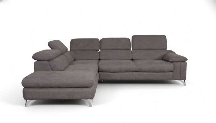 Design Ecksofa L-form Bettfunktion Couch Leder Textil Sofa Multifunktion