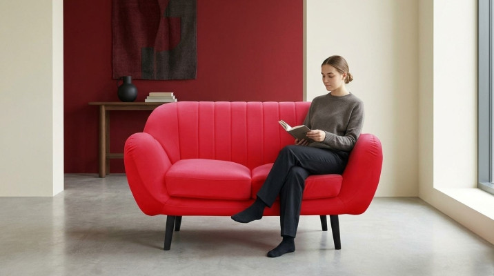 Sofa 2 Sitzer Design Sofas Moderne Polster Stoff Sitz Zweisitzer Leder Neu