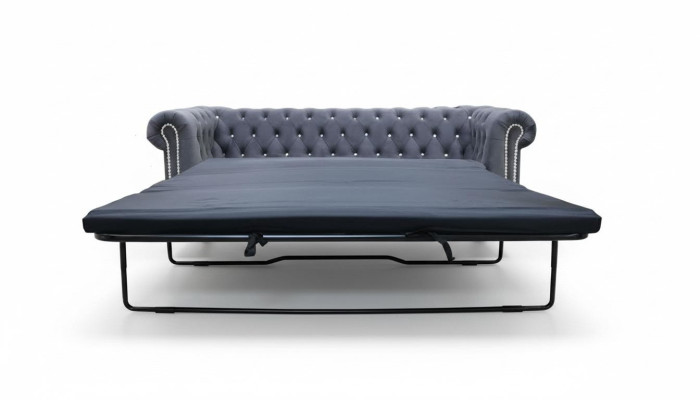 Chesterfield 3 Sitzer Bettfunktion Sofa Couch Polster Garnitur Couchen Schlaf