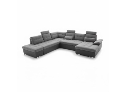 Design Ecksofa Stoff L-Form Bettfunktion Couch Polster Eck Modern