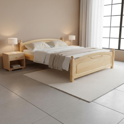 Holzbett Echtes Holz Bett Betten Schlafzimmer Hotel 200x200 Stil Massive Möbel