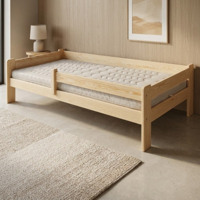 Bett Jugendbett Kiefer Kinderbett Vollholz Holzbett 90x200 mit Bettgestell Holz