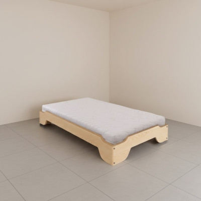 Bett Massivholz 90x200 Einzelbett Kiefer massiv Jugendbett Vollholzbett Holz Neu