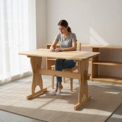 Esstisch Holz Tische Wohn Ess Zimmer Tisch 120x60 Massivholz Esstische Echtholz