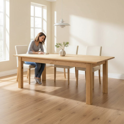 Tisch Esstisch Massive Möbel Esszimmer 200x90cm Echtes Holz Vollholz Neu Tische