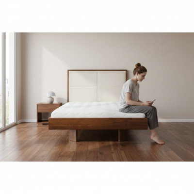 Schlafzimmer Holzbett Echtes Holz Bett Betten Hotel 180x200 Stil Massive Möbel