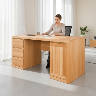 Massive Holz Möbel Schreibtisch Bürotisch Computertisch Tische Büromöbel Massiv