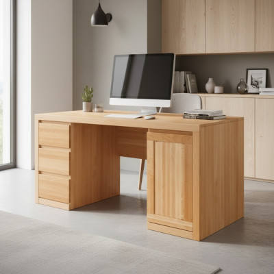 Massive Holz Möbel Schreibtisch Bürotisch Computertisch Tische Büromöbel Massiv