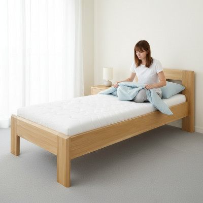 Echtholz Betten Holzbett Doppelbett 100x200 cm Neu Echtholz Bett Polsterbett