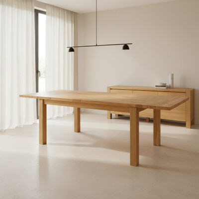 Echtes Holz Massiv Tisch 180x90cm Esszimmer Tische Eiche massivholztisch Möbel