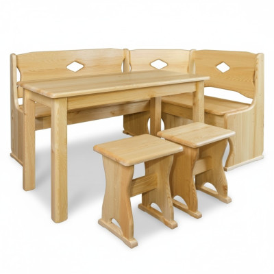 Eckbank Holzbank massive Holz Bänke Küche Essbereich Ecksitz Möbel Echtholz
