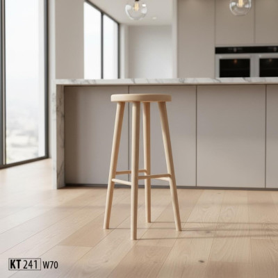 Barhocker Barstuhl Barmöbel Rund Sitzhocker Holzhocker Massivholz Hocker