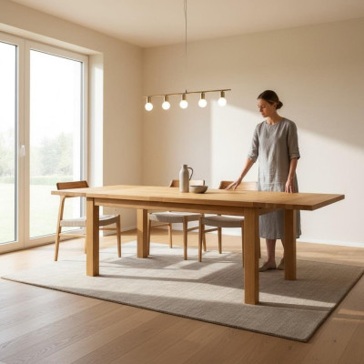 Tisch Esstisch Echtes Holz Holztisch Tische Esszimmer 120x80cm Massivholz Neu