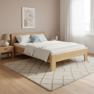Betten Holzbett Echtes Holz Bett Hotel Design Stil Massive 160x200 Schlafzimmer