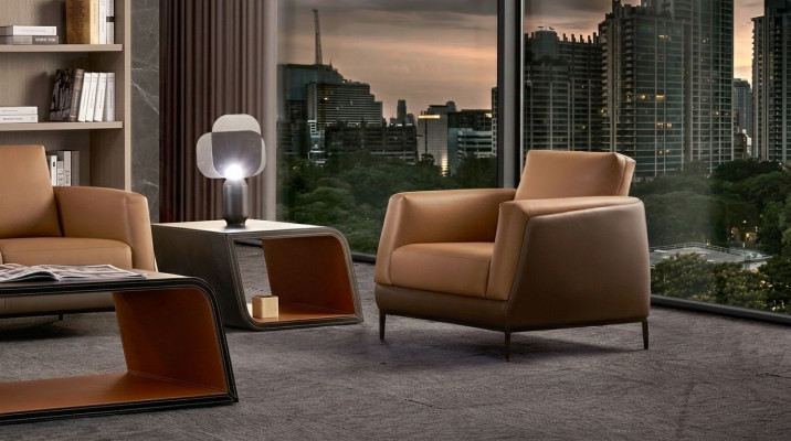 Sessel Leder Fernseh Couch 1 Sitzer Sofa Relax Luxus Polster Couch