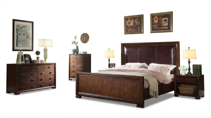 Komplettes Schlafzimmer Set 4 tlg Design Modern Luxus Bett 2x Nachttisch