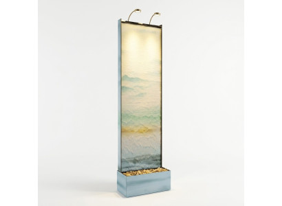 Trennwand Wasserwand Säule Wände Waterwall LED 60x210cm Wasserwände