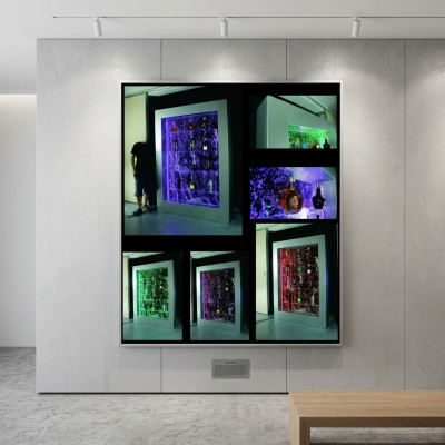 Moderne trennwand regal Wasserwand Säule Wassersäulen Led Regale