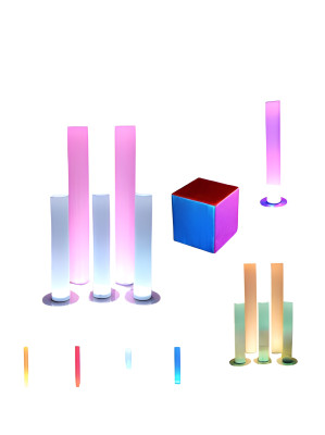 LED Cube Kinderspielzeug Lernwürfel Farblernender Leuchtwürfel Dekoratio Deko