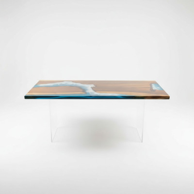 Tische Esstisch Design Tisch Moderne Meer Fluss Deko Möbel 181x81 Epoxid