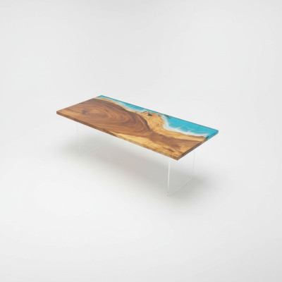 Tisch Esstisch Tische Harz Epoxy Massive Design Möbel 221x91 Echtes