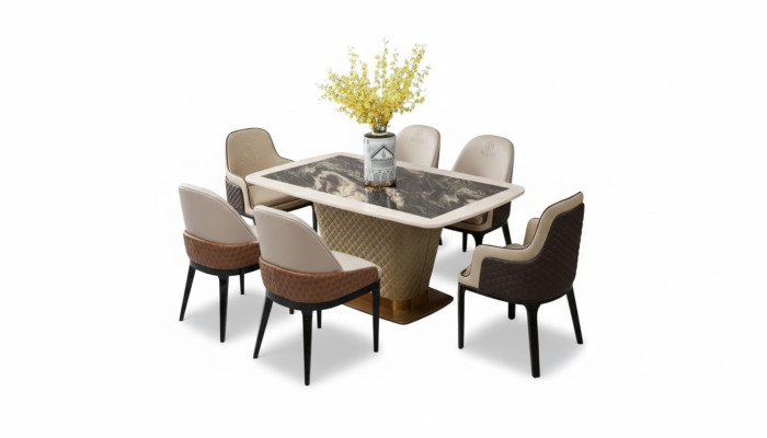 Komplette Esszimmer Garnitur Tisch 4x Lehnstuhl Stühle Luxus Essgruppe