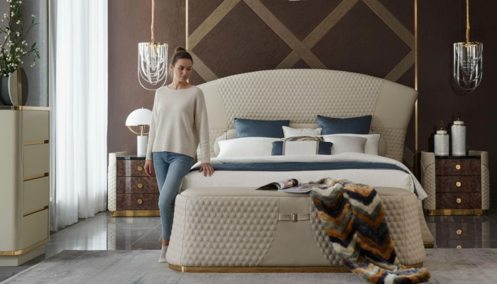 Design Leder Bett Luxus Polster Betten Doppel Schlafzimmer 180x200
