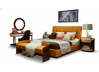 Bett Nachttisch Hocker 4 tlg. Schlafzimmer Set Modern Design Luxus Betten Neu