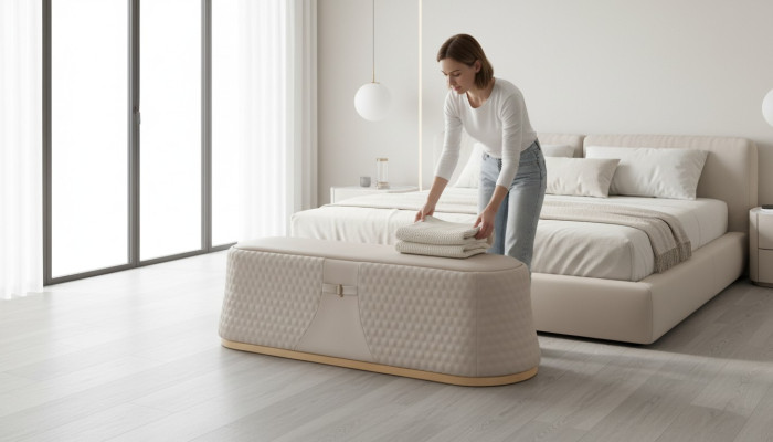 Designer Hocker Fußhocker Beistellhocker Ottomane Chaiselounge Sitzbank