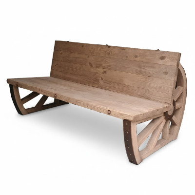 Gartenbank Holz Parkbank Massiv Sitzbank Garten Gartenmöbel 3 Sitzer Rad Möbel