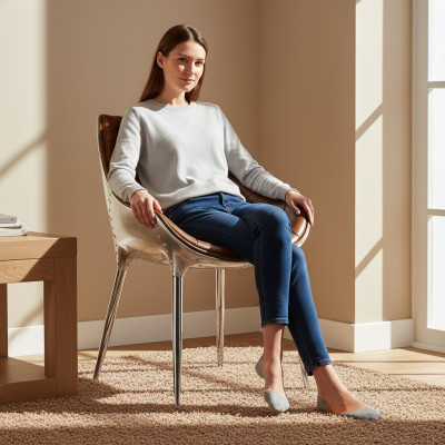 Design Polster Stuhl Stühle Sitz Lehn Büro Esszimmer 1x Stuhl Lederstuhl