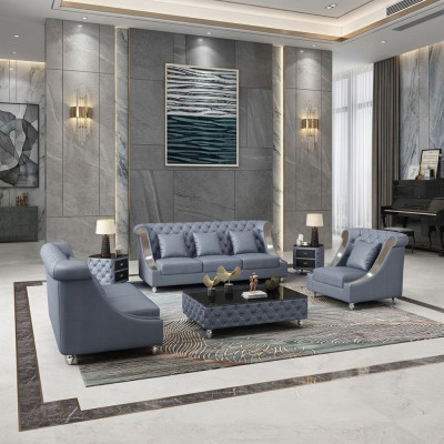 Ledersofa Couch Wohnlandschaft Garnitur Design Modern 3 1 Sitzer Sofa Neu