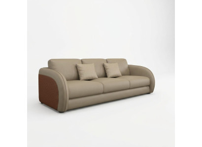 Dreisitzer Couch Polster Design Sofa Moderne 3er Sitz Sofas Zimmer Möbel Beige