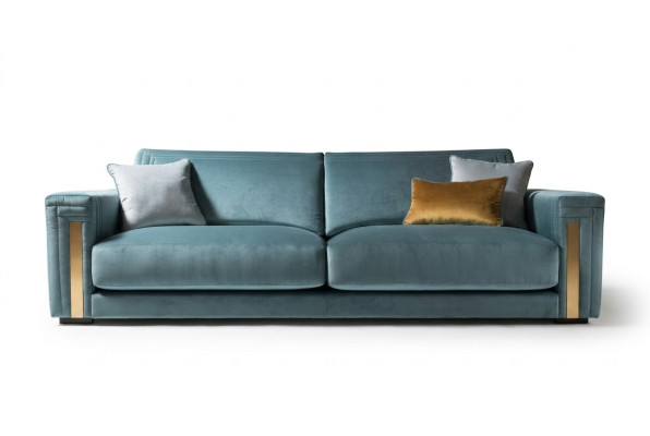 Dreisitzer 3 Sitzer Wohnzimmer Polster Textil Modern Luxus Design Sofa Möbel Neu
