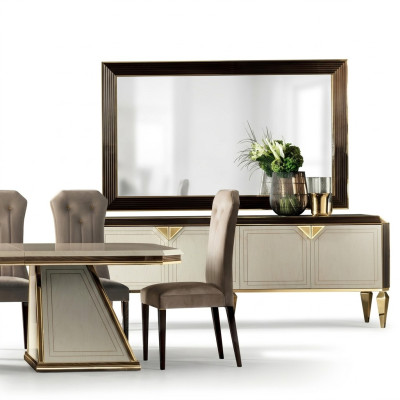 Designer Kommode Side Low Board Schrank Wohn Zimmer Holz Luxus Regal Anrichte