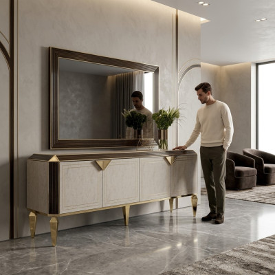 Kommode Spiegel Design Möbel Konsole Sideboard Anrichte Buffet arredoclassic