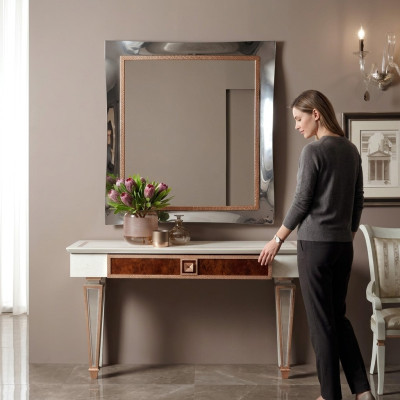 Klassischer Großer Spiegel Wandspiegel Hängespiegel Holzrahmen Garderobe Neu