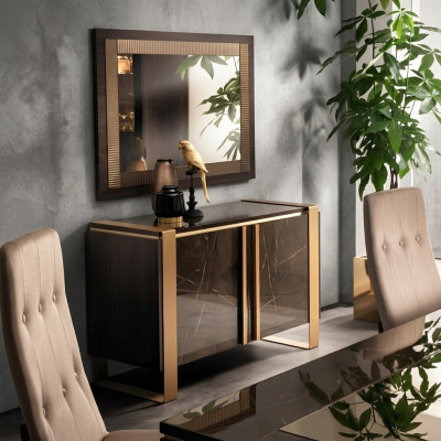 Möbel Stil Klassischer 2tlg Set Kommode mit Spiegel Luxus Italienische Möbel