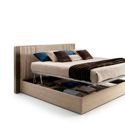 Designer Holz Bett Schlafzimmer Edles Polster Möbel Doppel Betten arredoclassic